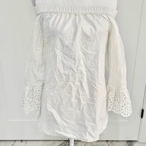 White off shoulder womens blouse